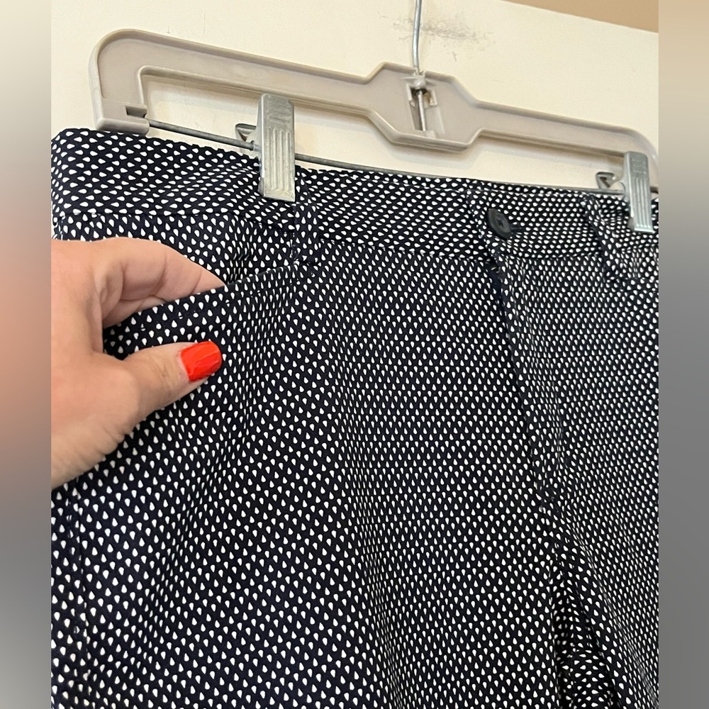 GAP Khaki Navy and White Patterned Pants Slim City Style Women’s Size 8, Ankle - Picture 7 of 16